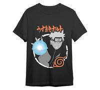 Comic Studio | Naruto Shippuden Maglietta | Licenza Ufficiale |Naruto Uzumaki V3| Unisex | Nero | S