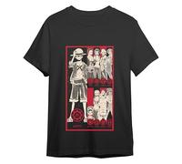 Comic Studio One Piece Maglietta | Licenza Ufficiale | Affe D. Ruffy, Zoro, Sanji, Nami, Usopp, Chopper | Nero | S T-Shirt, S Unisex