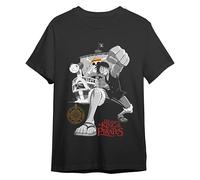 Comic Studio | One Piece Maglietta | Licenza Ufficiale | Monkey D. Ruffy & Sunny | Unisex | Nero | S