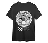 Comic Studio One Piece Maglietta | Licenza Ufficiale | Monkey D. Ruffy, Zoro, Sanji, Nami, Usopp & Sunny | Nero | L T-Shirt, Unisex