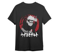 Comic Studio Shippuden Maglietta | Licenza Ufficiale |Naruto Uzumaki V5| Unisex | Nero | XXL T-Shirt