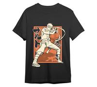 Comic Studio Shippuden Maglietta | Licenza Ufficiale |Naruto Uzumaki V6| Unisex | Nero | XXL T-Shirt
