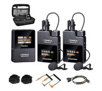 COMICA BoomX-D2 2.4G microfono senza fili compatto sistema di microfono senza fili, microfono per fotocamera smartphone Podcast intervista Youtube Facebook Live-Steaming