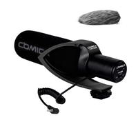 COMICA CVM-V30 Pro fotocamera Microfono direzionale a condensatore Shotgun Video Microfono Supercardioide per Canon Nikon Sony Panasonic DSLR Camera with 3.5mm Jack (nero)