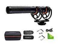 Comica CVM-VM20 Microfono video professionale super cardioide con supporto antiurto, kit microfono per fucile a pompa per smartphone/fotocamera DSLR/videocamera