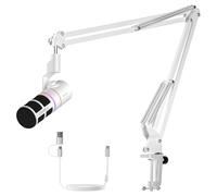 COMICA EJoy D10(A) RGB Microfono dinamico cardioide con braccio braccio (bianco)