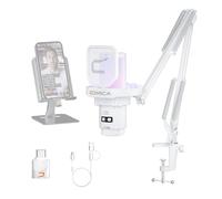 Comica EJoy Uni Pro - Microfono a condensatore wireless USB per PC, PS4, PS5, telefono USB C e Mac, braccio braccio RGB per Twitch, streaming, podcasting, cancellazione del rumore con mute, guadagno,