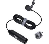 comica Lavalier - Microfono CVM-V02O, supporta l'alimentazione phantom da 48 V, microfono XLR a 3 poli per fotocamera Canon/Nikon/Sony/Panasonic/DSLR, videocamera/Tascam/mixer audio (1 pezzo)