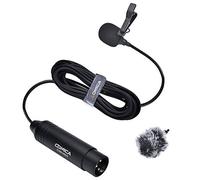 comica Lavalier - Microfono CVM-V02O, supporta l'alimentazione phantom da 48 V, microfono XLR a 3 poli per fotocamera Canon/Nikon/Sony/Panasonic/DSLR, videocamera/Tascam/mixer audio (1 pezzo)