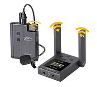 Comica Lavalier - Microfono wireless BoomX-U U1, sistema di microfono senza fili, UHF a 48 canali, portata 120 m, microfono interno/esterno, monitoraggio audio per interviste, fotocamera DSLR