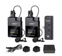 COMICA Microfono senza fili per iPhone, BoomX-DMI2 2.4GHz Microfono Lavalier senza fili, sistema di microfono senza fili per vlogging, podcasting, registrazione video e Youtube Live-Streaming