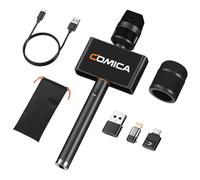 COMICA Revo S Microfono portatile wireless per iPhone, microfono USB C per interviste, registrazione audio a 48 kHz/24 bit, batteria 15H, microfono per smartphone per creatore di contenuti, reporter