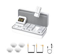 comica Vimo Q - Microfono lavalier wireless a 4 canali con cancellazione del rumore, uscita 4 tracce audio, portata 199,9 m, microfono wireless per fotocamera DSLR, iPhone, Android, registrazione live