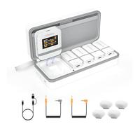 COMICA Vimo Q - Microfono Lavalier Wireless con 4 Trasmettitori e 1 Ricevitore, Cancellazione del Rumore, Gamma 656', Microfono Wireless per Fotocamera, iPhone, Android, Interviste PC, Vlogging,