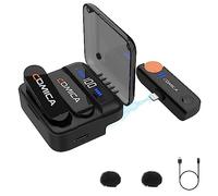 COMICA Vimo S MI 2.4Ghz Microfono Lavalier Wireless per iPhone, Microfono per iPhone con Custodia di Ricarica, Certificato MFI, Portata 656', Monitoraggio, Microfono iPhone per Video Vlog Youtube