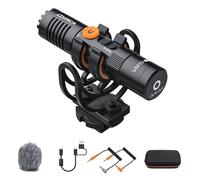COMICA VM10 PRO - Microfono per fotocamera, doppia modalità, USB, con controllo del guadagno, monitor, uscita digitale USB C, microfono video per fotocamera, smartphone, videocamera DSLR, ecc