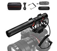 COMICA VM20 Microfono a Fucile con Display OLED Power, Microfono Video Direzionale Super Cardioide per DSLR Canon Nikon Sony e Smartphone (Interfaccia da 3,5 mm)