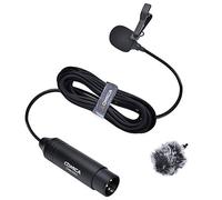 Comica XLR microfono CVM-V02C cardioide XLR Lavalier microfono da appuntare, microfono per camcorder Canon Sony Panasonic videocamere ZOOM H4n H5 H6 Tascam DR-40 DR-100 (1 confezione)