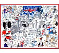 Comical Map Of London By Tim Bulmer - 1000 Piece Puzzle For Adults, Large Puzzle