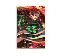 Comics Demon Slayer Role Kamado Tanjiro Classics Fan Art Poster decorativo su tela, per soggiorno, camera da letto, 20 x 30 cm