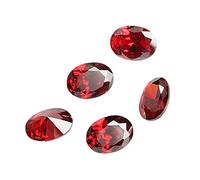 Comidox 5Pcs Piccione Sangue Rosso Rubino Diamante Non Riscaldato Ovale Sfumato Gemma 12 x 16 mm