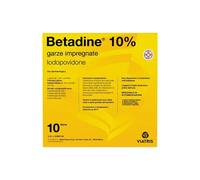Comifar Distribuzione Betadine 10 Garze Impregnate 10X10 cm - Disinfettante Per Cute Lesa