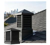 Comignoli Camino Copertura per Villa Cappuccio Pioggia Tubo Stufa | Cappuccio Tetto Cono Universale Installazione Facile Comignolo Ventilazione Tetti(40x40cm/15.75x15.75in)