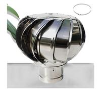Comignoli girevoli, Aspiratore Fumi Girevole Inox Ventilatore da tetto senza alimentazione Acciaio inossidabile 304 Superficie liscia Forte carico Robusto e durevole(4.3in(110mm))