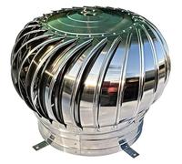 Comignoli girevoli, Comignolo Girevole per Camini Prese d'aria da tetto in acciaio inossidabile 304 Ventilatore da tetto antivento antipioggia(160mm/6.2in)