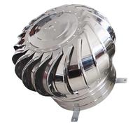 Comignoli girevoli, Comignolo Girevole per Camini Ventilatore a vent in acciaio inossidabile con ventilatore da tetto non elettrico for canna fumaria/asciugatrice(400mm/15.7 in)