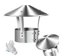 Comignolo Antipioggia Acciaio Cono per Stufe A Pellet Terminale | Cappello Canna Fumaria Stufa A Pellet Copertura per Camino de Tetto Ventilazion Tubo Della Stufa Topper(110mm)