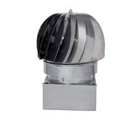 Comignolo Antivento A Base Quadrata In Acciaio Inox Terminale per stufe caldaie e camini per lo scarico dei fumi (52x52 cm)