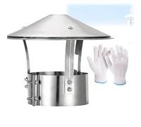 Comignolo Antivento Antipioggia, Cappello per Camino In Acciaio Inox 304, Appo di Sfiato per Tetto per Canna Fumaria Esterni, Fumaiolo Comignoloper Comignolo(230mm(9.1in))