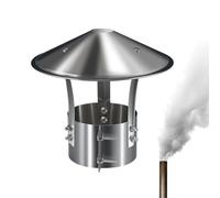 Comignolo Antivento,Copertura per Camino In Acciaio Inox,Cappa per Camino Antivento,Tappo per Camino Antipioggia per Tubo di Scarico Del Tetto, Cappuccio Protettivo In Rete(90 mm/3.54in)