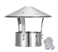 Comignolo Canna Fumaria Acciaio Inox，comignolo Antivento，Copertura Antipioggia Cappello Per Camin Cappello Terminale Canna Fumaria Gli Insetti E Gli Uccelli(170mm/6.7inch)