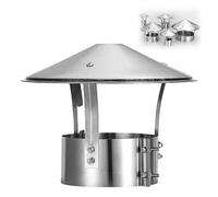 Comignolo canna fumaria, comignolo antivento，Tappo per Canna Fumaria Antipioggia Cappello per Camino Conico Cappa in Acciaio Inox, per condotti di stufe e caminetti(170mm/6.7inch)