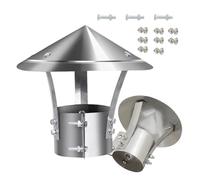 Comignolo Cappello, Fumaiolo Comignolo Cappello, Tappo Antipioggia Per Camino, Cappello Terminale Antipioggia, Per Condotti Di Stufe E Camini(120 mm/4.72 in)