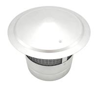 Comignolo Cappello in Acciaio Inox 304, Comignolo Cinese Antivento Rotondo, Cappello da Pioggia e Neve, Terminale Canna Fumaria per Tubi del Tetto, per Tutte le Stagioni(200mm/8in)