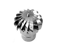 COMIGNOLO EOLICO GIREVOLE FUMAIOLO acciaio inox Diam 250mm FEMMINA CANNA FUMARIA base tonda