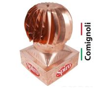 Comignolo Eolico Spiro Base Quadrata Girevole c/2 Cuscinetti x Canne Fumarie. CE