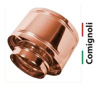 Comignolo Fumaiolo Camino TORRETTA A BOTTE Antivento 4 Venti Acciaio Inox Rame