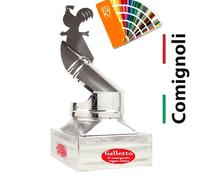 Comignolo Galletto Base Quadrata Girevole con Cuscinetti per Canne Fumarie. CE