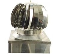 COMIGNOLO GIREVOLE ACCIAIO INOX QUADRATO FUMAIOLO ASPIRATORE CANNE FUMARIE (cm 32 x 32)