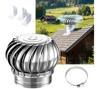 Comignolo Girevole, Cappello Eolico Per Camini In Acciaio Inox, 75 110 160 200 250mm Cappello Del Camino Per Canna Fumaria, Tetto Cappello Di Scarico(200mm/7.87in)