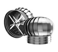 Comignolo Girevole, Cappello Eolico Per Camini In Acciaio Inox, Cappello Del Camino Per Canna Fumaria, 10/16/20/25/30/35/40cm(20cm)