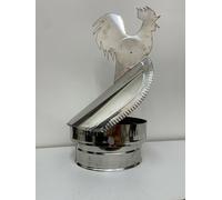 "Comignolo girevole fumaiolo Gallo ACCIAIO INOX CON GALLETTO BASE TONDA