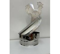 "Comignolo girevole fumaiolo Gallo ACCIAIO INOX CON GALLETTO BASE TONDA