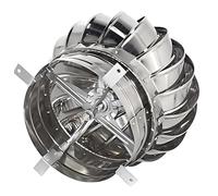 Comignolo Girevole in Acciaio Inossidabile, Cappello Eolico per Canne Fumarie e Camini, 75 110 160 200 300 400 500 mm Tappo Antipioggia per Tetto per Tubo di Scarico Fumi(100mm/4in)