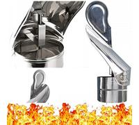 Comignolo Girevole in Acciaio Inossidabile INOX - Tipo Pompiere - Testa Rotante 360° - per Camino e Canna Fumaria Fumaiolo - Migliora il Tiraggio - Antivento e Antipioggia - Diametro 100 mm - Ø 100 mm