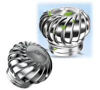 Comignolo Girevole in Acciaio Inox 75 160 400mm Cappello Eolico per Camini del Tetto Tappo per Canna Antipioggia per Stufe Caldaie e Camini(110mm/4.33in)